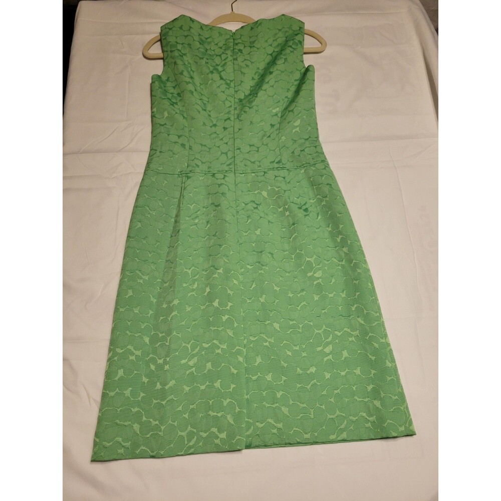 Tahari Arthur S. Levine Women's Green Lime Sleveless Lined Dress Size 2 - Picture 4 of 14